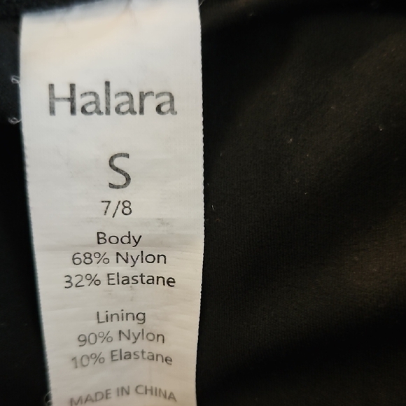 HALARA Black High Waist Cinched 7/8 Leggings - Picture 2 of 6
